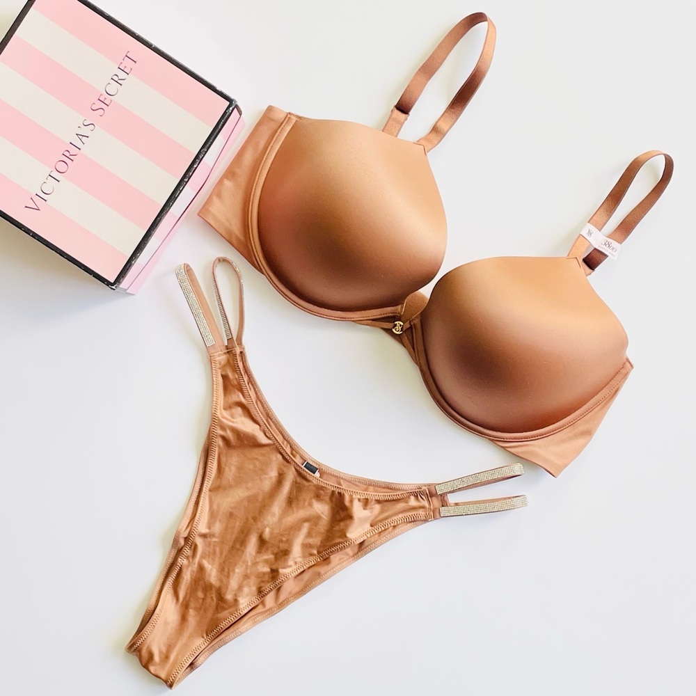 38DD XL Victoria’s Secret beige nude bra set